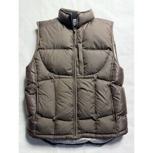 Gap Y2K Brown Down Feathers Filled Puffer Vest Mens Sz S  2005